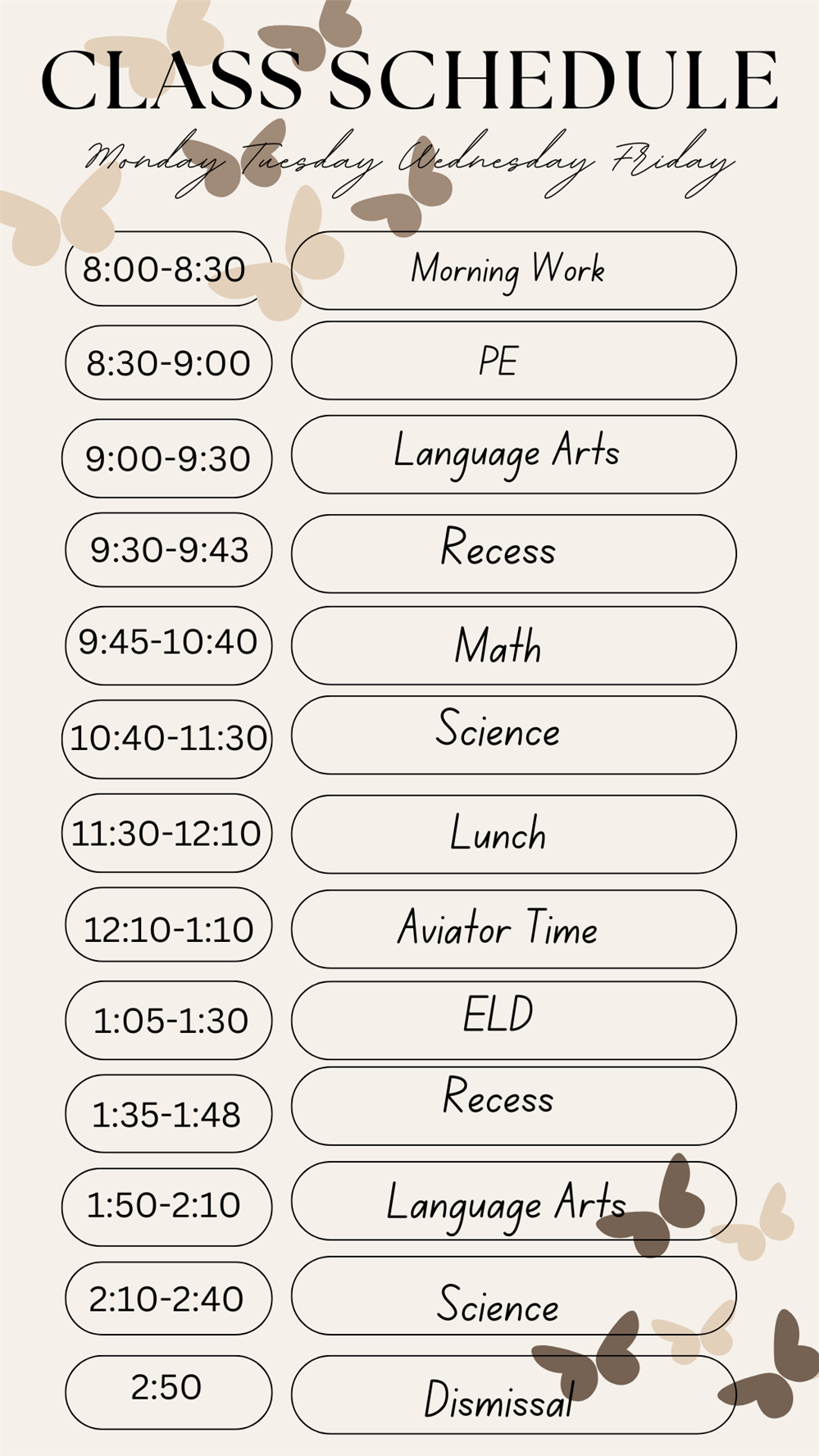 Schedule 1