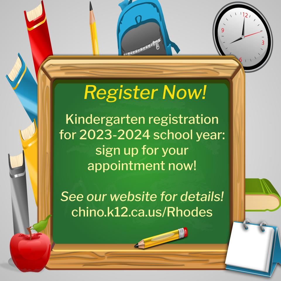  kinder registration appointments now available
