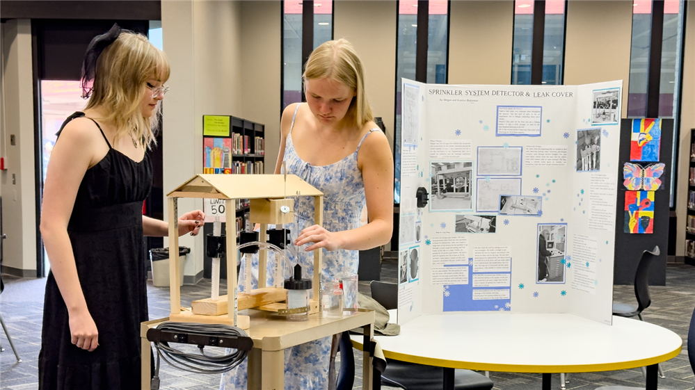  Students showcasing their engineering project
