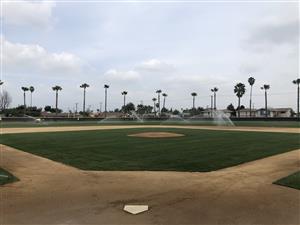Infield of new baseball field 