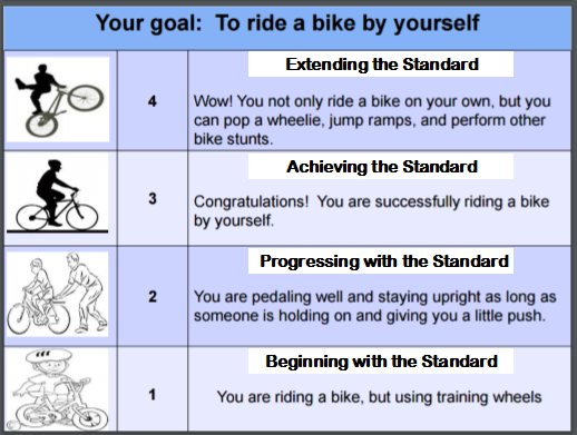 Image result for riding a bike proficiency scale