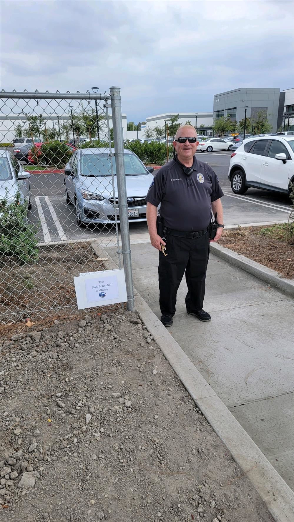 photo of Don Schenkel by the walkway