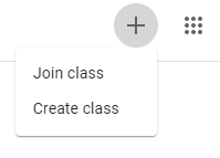 Add Google Classroom plus dropdown 