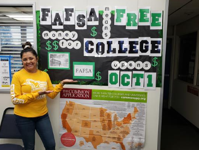 FAFSA Wall in Counseling 