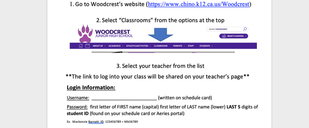 Online Class LogIn
